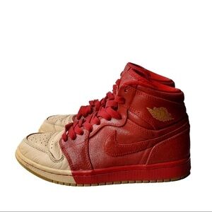 AIR Jordan 1 Retro High Dip-Toe in Red (Womens’ 6.5)